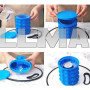 Форма для заморозки льда Ice Cube Maker с крышкой синяя
